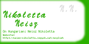 nikoletta neisz business card